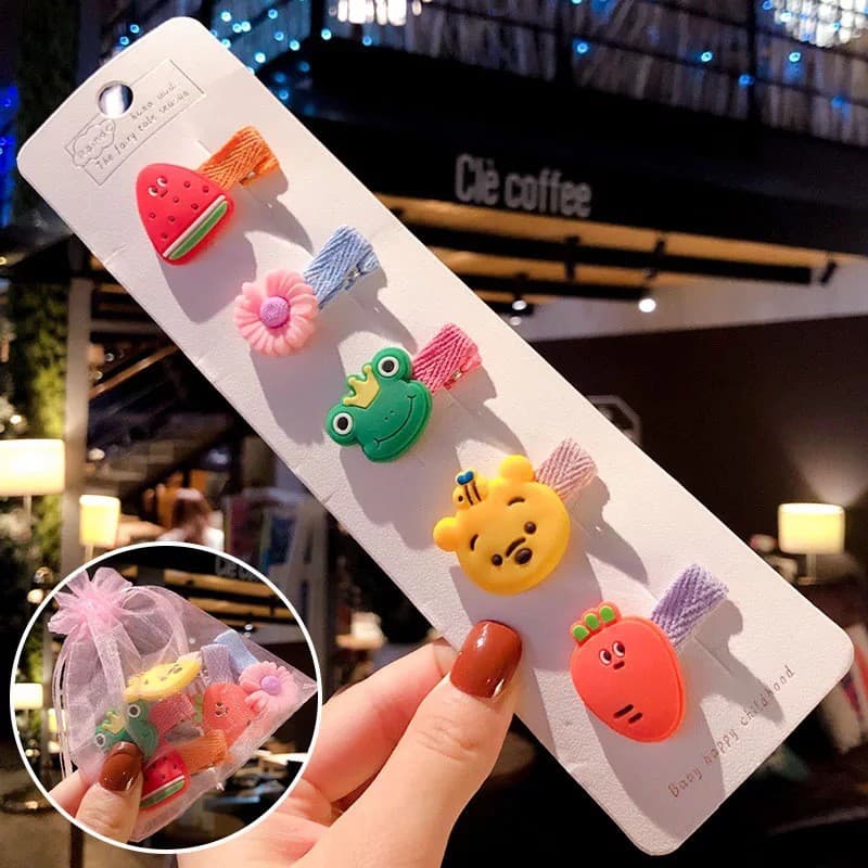 FreeShip 💝 Set 5 kẹp tóc trái cây hoạt hình dễ thương cho bé gái - KT1 - ảnh 5