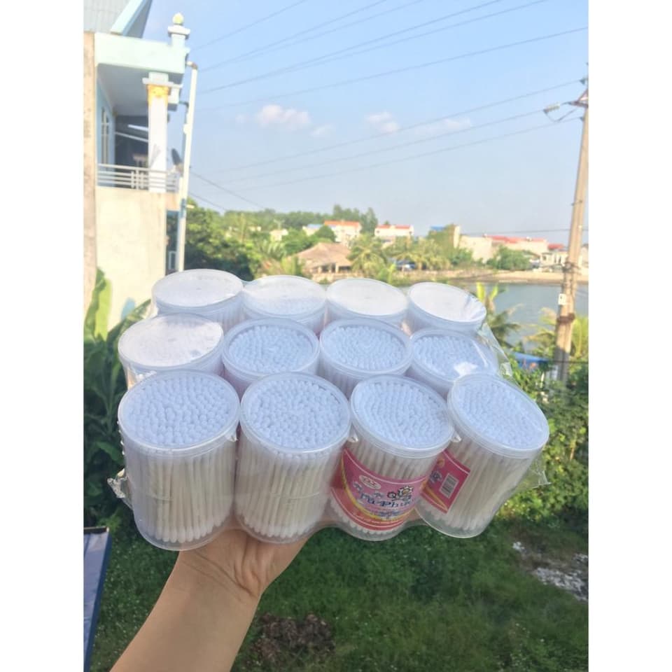 [1 hộp 180 que] Tăm Bông Trẻ Em, Bông Tăm Ngoáy Tai Cho Trẻ Sơ Sinh - ảnh 8