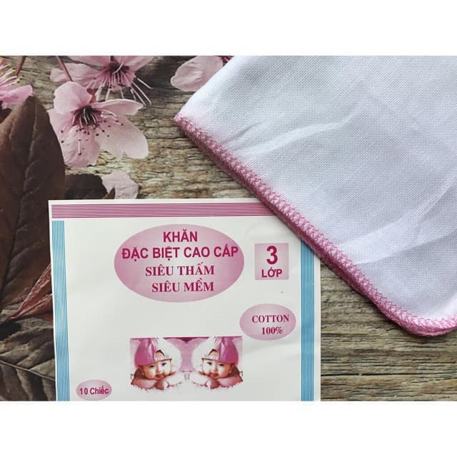 10 khăn xô sữa Kiba siêu thấm, siêu mềm 2 lớp 4 lớp - ảnh 2