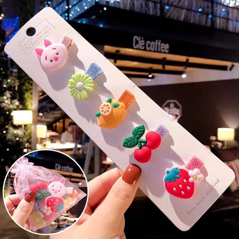 FreeShip 💝 Set 5 kẹp tóc trái cây hoạt hình dễ thương cho bé gái - KT1 - ảnh 3