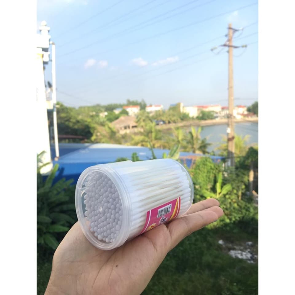 [1 hộp 180 que] Tăm Bông Trẻ Em, Bông Tăm Ngoáy Tai Cho Trẻ Sơ Sinh - ảnh 2