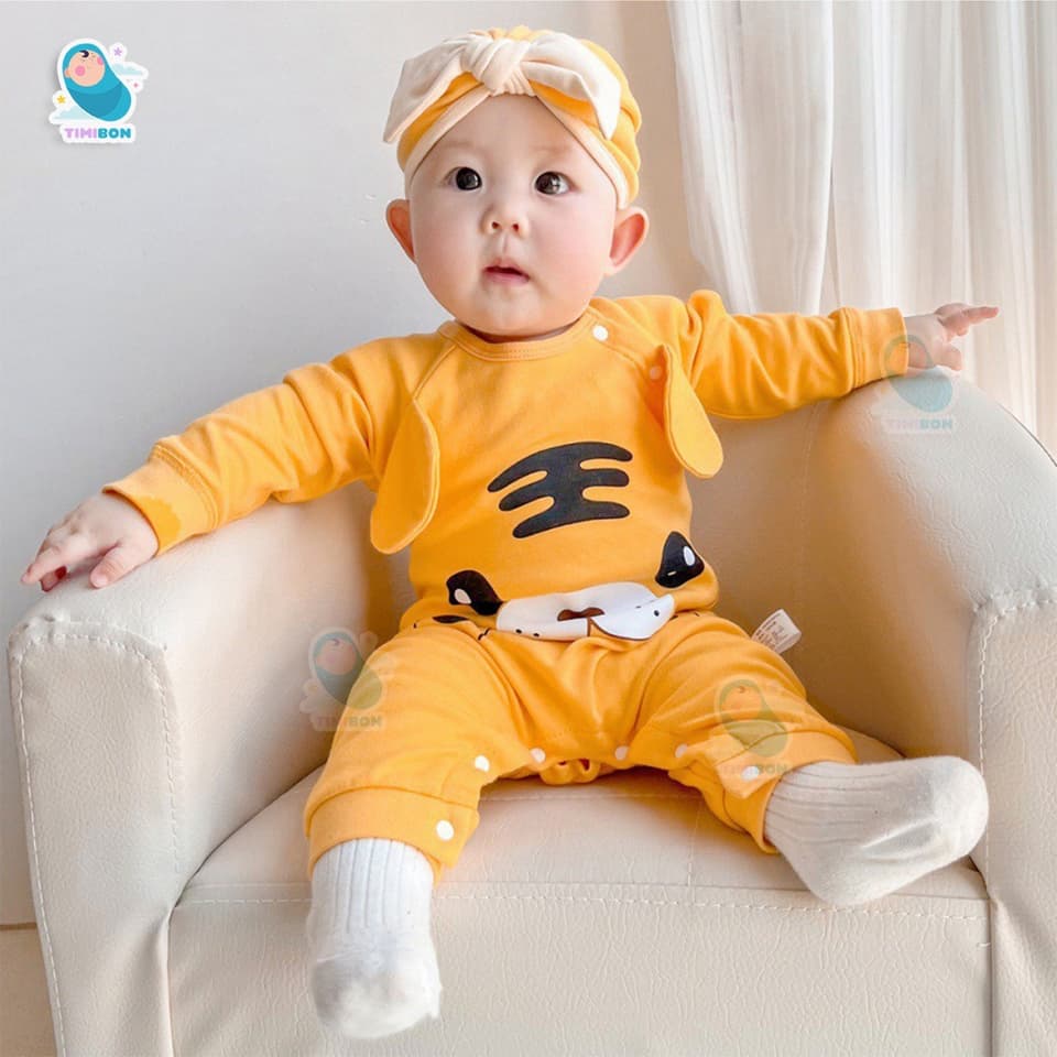 Body Dài Tay cho Bé mẫu quần áo trẻ em sơ sinh hình Thú chất Cotton Mềm Mịn từ 3-12kg - [BDD26] - ảnh 5