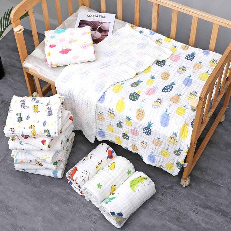 Khăn tắm xô 6 lớp siêu mềm, siêu thấm KT 110x110cm - ảnh 6