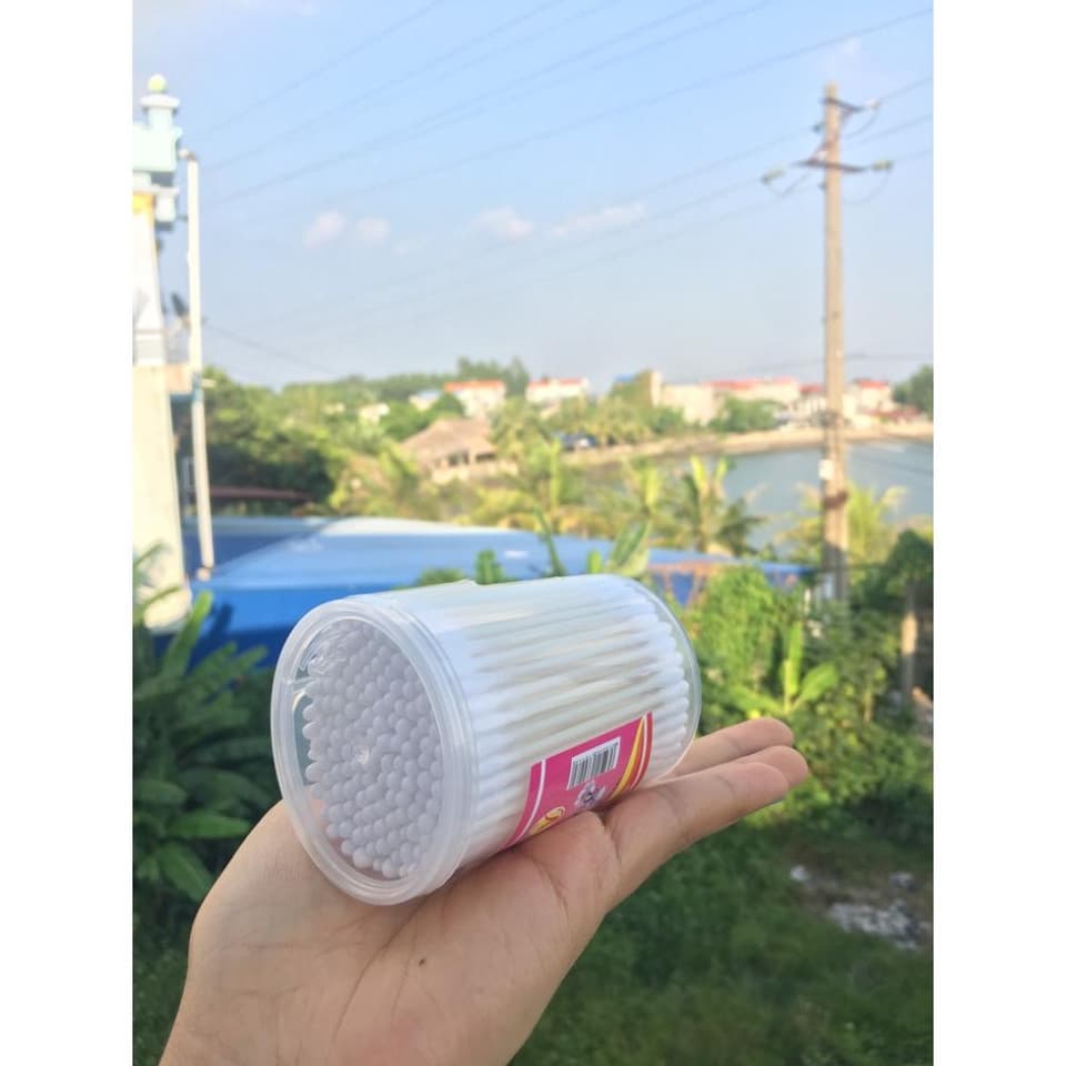 [1 hộp 180 que] Tăm Bông Trẻ Em, Bông Tăm Ngoáy Tai Cho Trẻ Sơ Sinh - ảnh 3