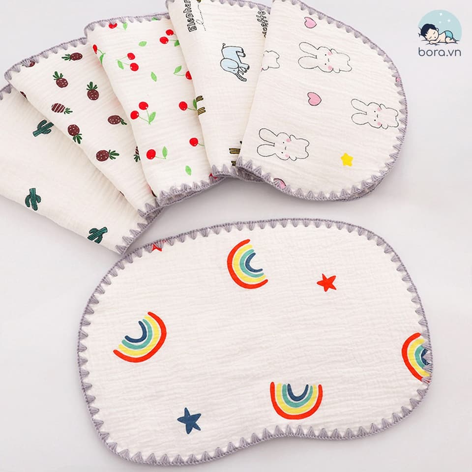 Gối xô sơ sinh 10 lớp mềm mại, thoáng khí cho bé - ảnh 2