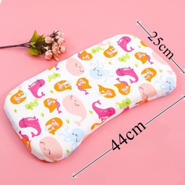 Gối Cao Su Non Mềm Cho Bé Sơ Sinh Chống Bẹp Đầu Lõm Giữa - ảnh 2