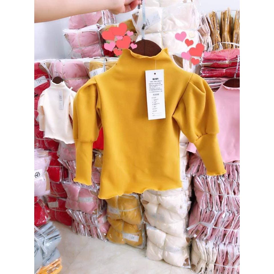 Áo Len Tăm Cotton Cổ Cao Tay Bèo Cho Bé Gái Size 6-18kg - ảnh 7