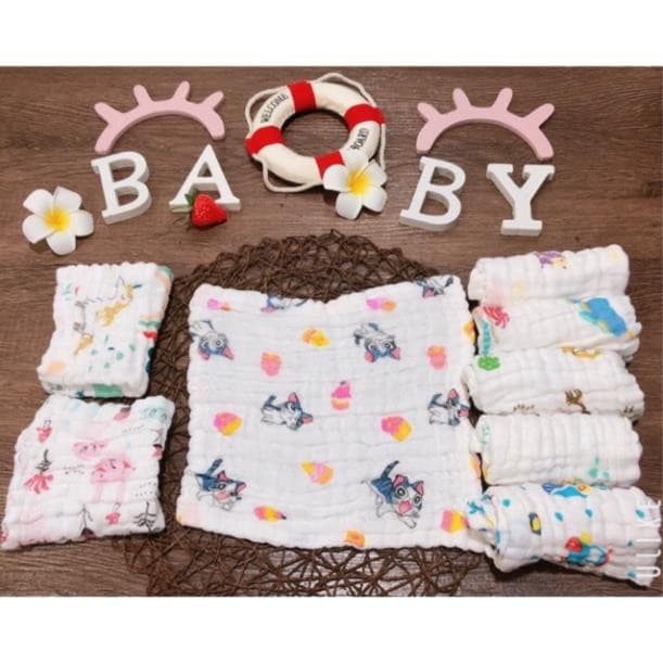 Khăn Mặt Xô 6 Lớp Rửa Mặt Cho Bé - ảnh 2