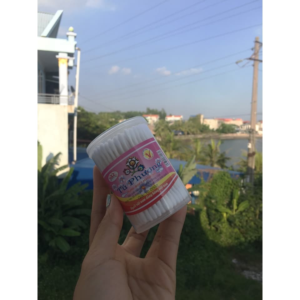 [1 hộp 180 que] Tăm Bông Trẻ Em, Bông Tăm Ngoáy Tai Cho Trẻ Sơ Sinh - ảnh 4
