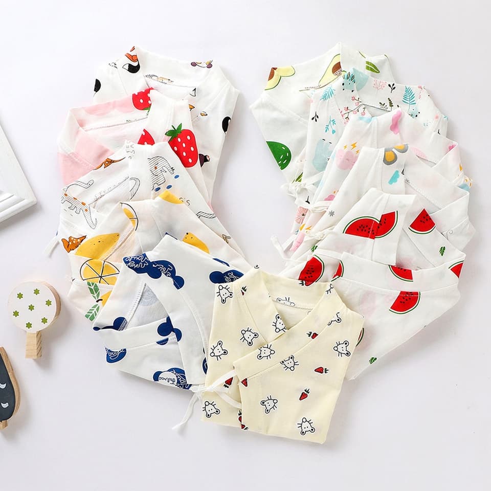 Quần Áo Trẻ Em Sơ Sinh Bộ Đồ Liền Thân Cộc Tay Chất Cotton Bodysuit Đùi KIMONO Cho Bé Trai Bé Gái [BDC21] - ảnh 7
