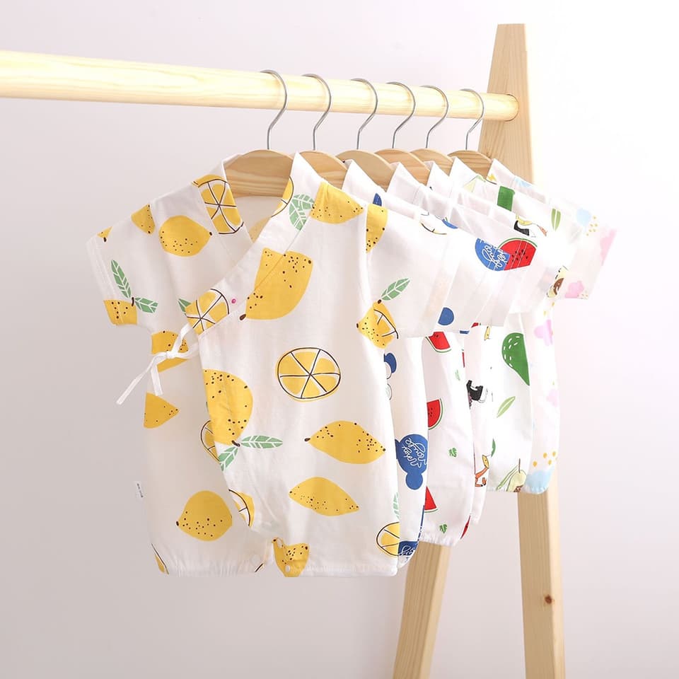 Quần Áo Trẻ Em Sơ Sinh Bộ Đồ Liền Thân Cộc Tay Chất Cotton Bodysuit Đùi KIMONO Cho Bé Trai Bé Gái [BDC21] - ảnh 2