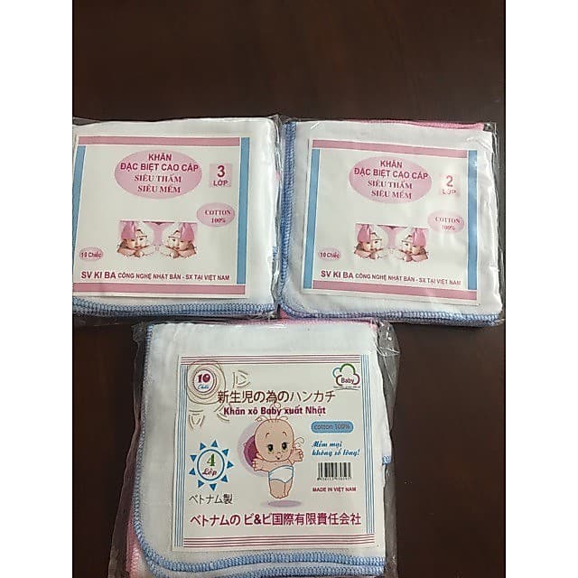 10 khăn xô sữa Kiba siêu thấm, siêu mềm 2 lớp 4 lớp - ảnh 3