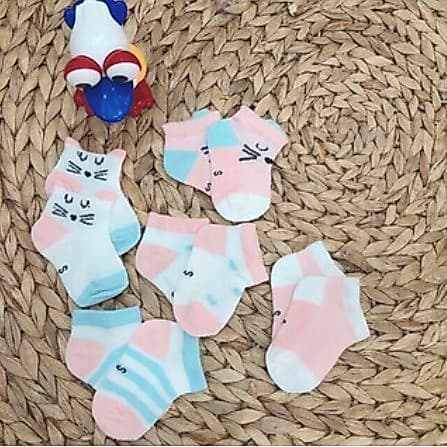 Set 5 Đôi Tất Robibabi 100% Cotton Cho Bé - ảnh 4