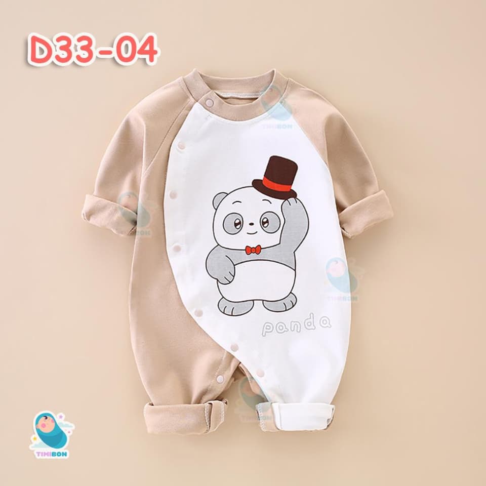 Quần Áo Trẻ Em Hình Thú Bộ Body Dài Tay Cho Bé Trai Bé Gái Trẻ Sơ Sinh Đến 12kg - [BDD33] - ảnh 5