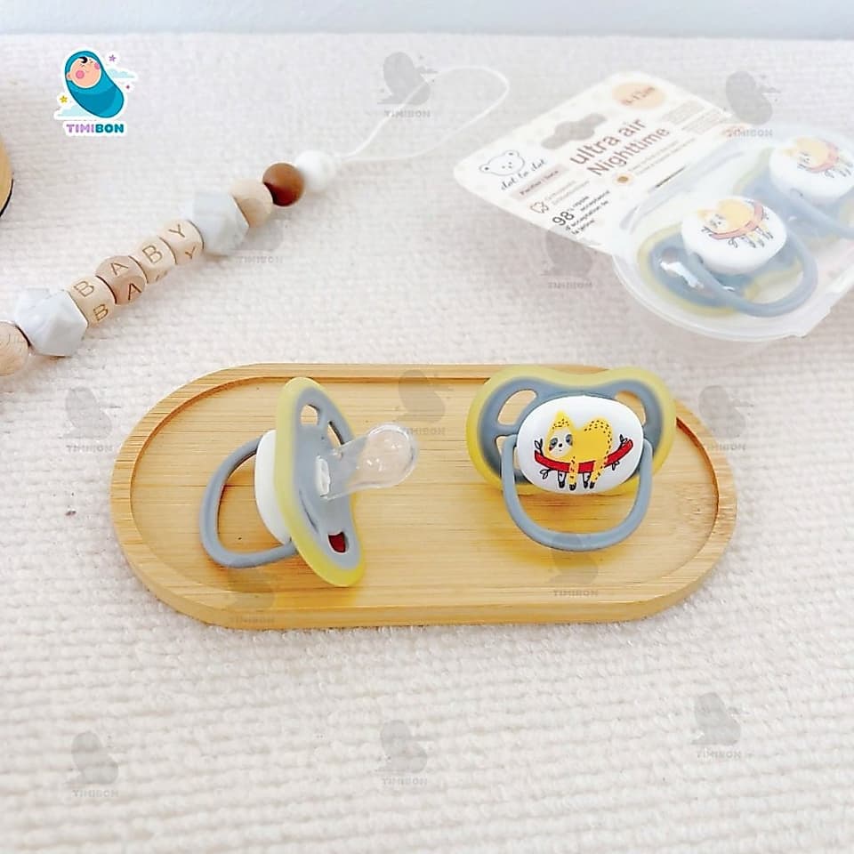 Ti Giả Dottodot Ultra Air Nighttime – Thông Khí, Đầu Dẹt Siêu Mềm, Phát Sáng Ban Đêm Cho Bé [TG02] - ảnh 4