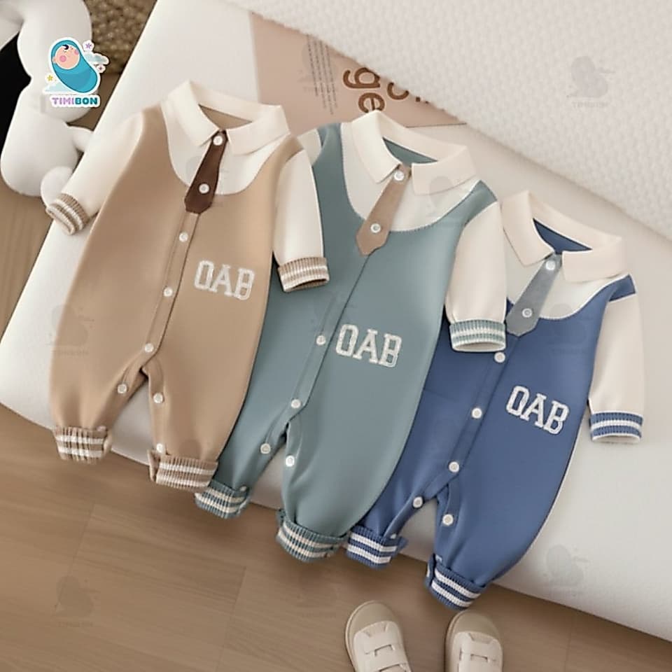 BODY LEN DÀI TAY THU ĐÔNG CHO BÉ Họa Tiết OAB Xinh Xắn, Chất Liệu Mềm Mại Co Giãn, Giữ Ấm Tốt [BDD103] - ảnh 5