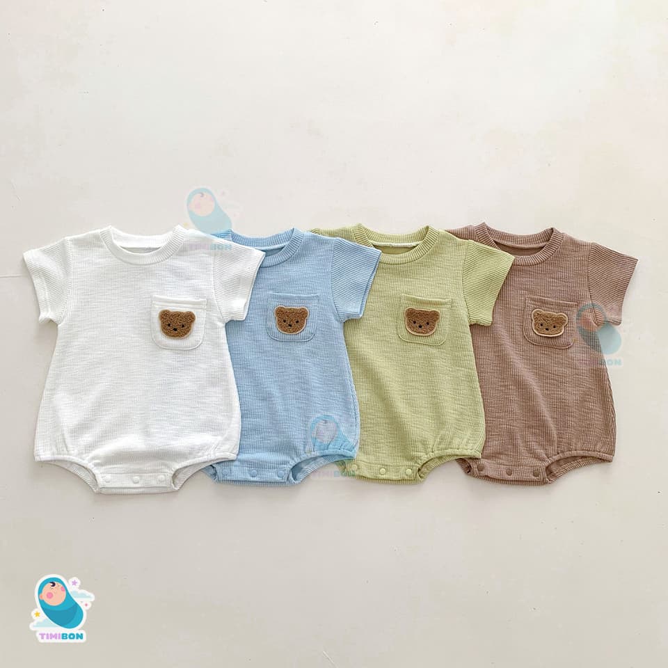 Bodysuit Cho Bé Trai Bé Gái Mẫu Body Chip Hè Sơ Sinh Vải Tăm Lạnh Mềm Mát Dễ Thương - BDCHIP8 - ảnh 2