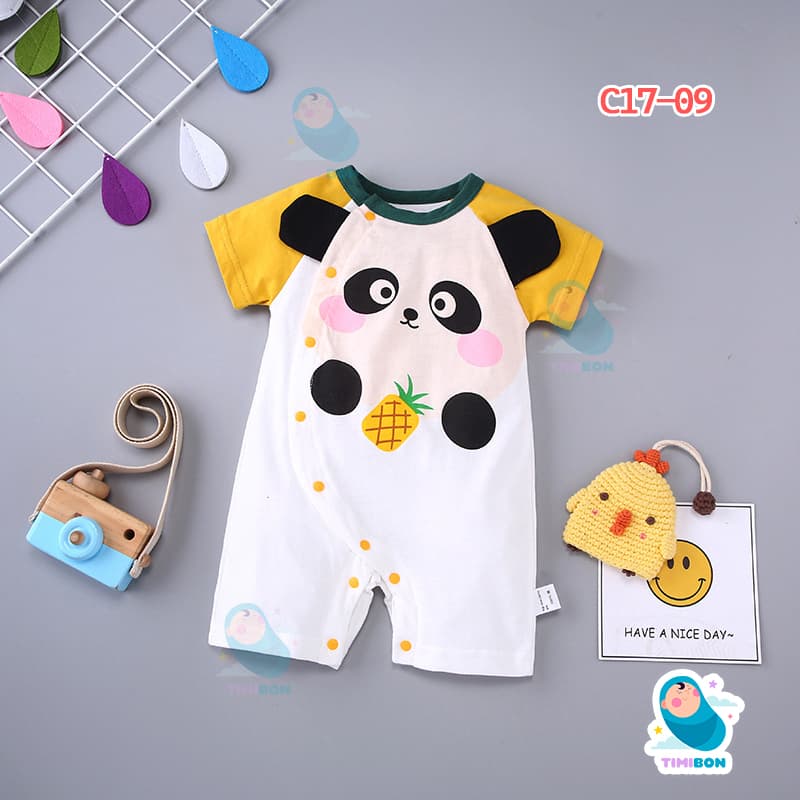 Quần Áo Trẻ Em Sơ Sinh Bộ Đồ Liền Thân Cộc Tay Chất Cotton Bodysuit Hình Thú Cho Bé Trai Bé Gái [BDC20] - ảnh 6
