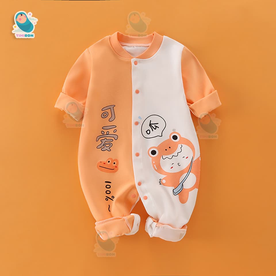 [ Tặng Kèm Mũ ] Quần Áo Trẻ Em Bộ Body Dài Tay Cho Bé Trai Bé Gái Trẻ Sơ Sinh Đến 12kg - [BDD27] - ảnh 7