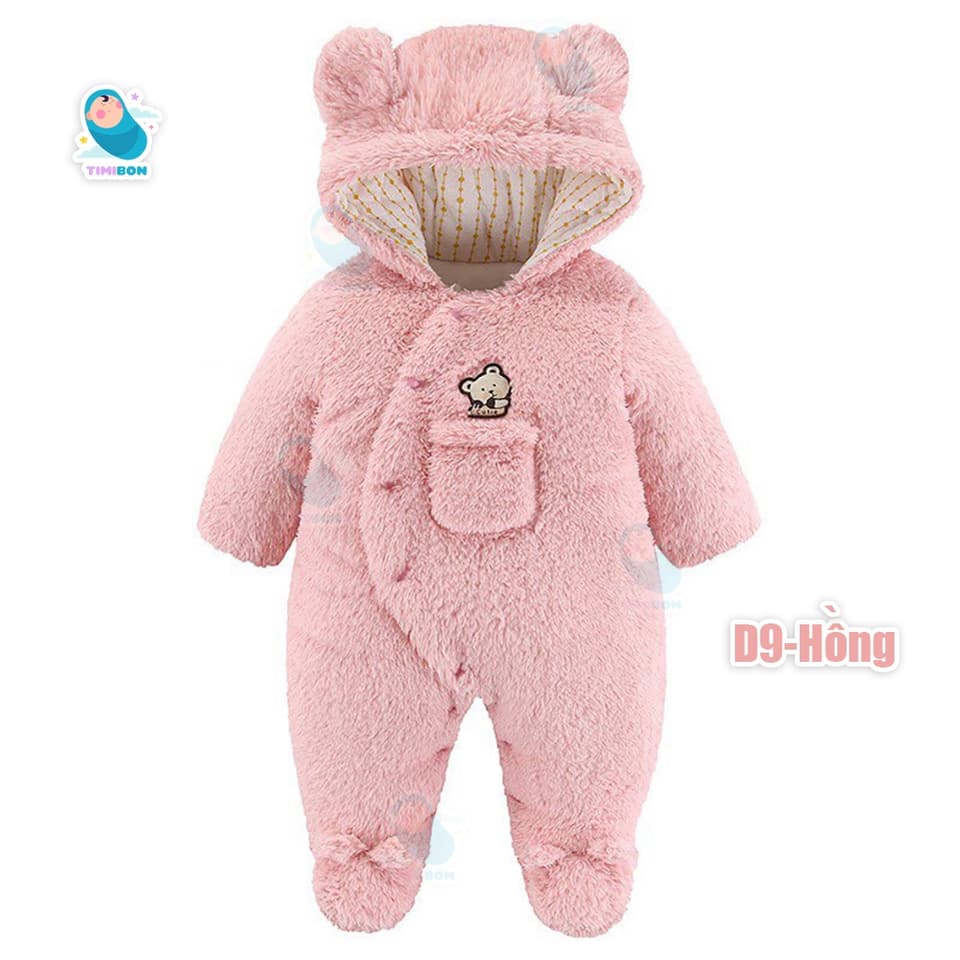 [ LOẠI 1 CAO CẤP ] BODY GẤU LÔNG CAO CẤP CHO BÉ Trai VÀ BÉ GÁI 3 - 12kg - Body Ủ Ấm Cho Bé Yêu - [BDD9] - ảnh 4