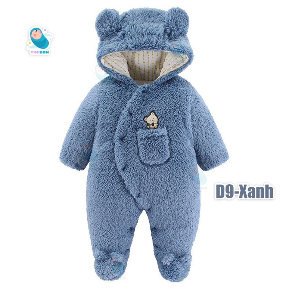 [ LOẠI 1 CAO CẤP ] BODY GẤU LÔNG CAO CẤP CHO BÉ Trai VÀ BÉ GÁI 3 - 12kg - Body Ủ Ấm Cho Bé Yêu - [BDD9] - ảnh 5