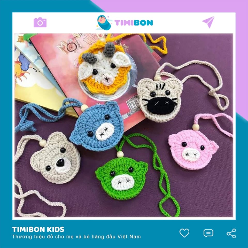 Túi tỏi, túi đựng tỏi handmade len cho bé tránh vía