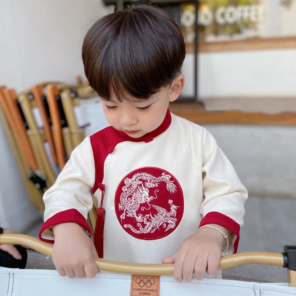 [ 8-23kg ] Áo dài bé trai mặc tết - Áo dài nam cách tân bé trai - [CT23] - ảnh 2