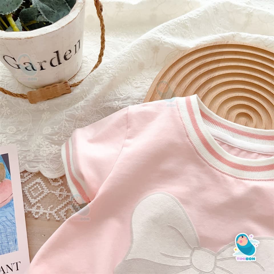 Body Chip Nơ Cộc Tay Trắng Hồng Cho Bé Gái Sơ Sinh Đến 12kg Mặc Hè Thoáng Khí - [BDCHIP13] - ảnh 7