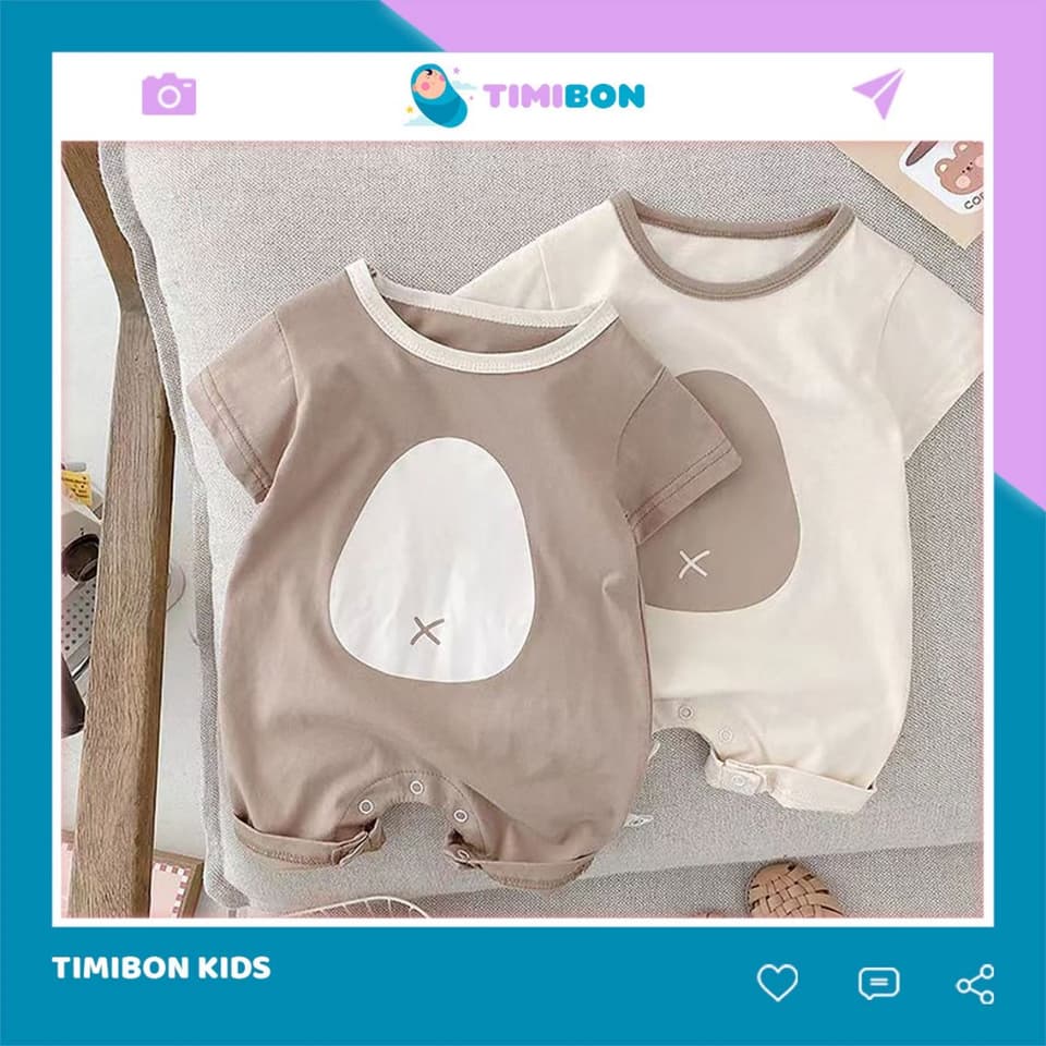 [ Chất Thun Lạnh ] Body Đùi Cộc Tay Hình Trứng Cho Bé Trai Gái Sơ Sinh Đến 12kg Mặc Hè Thoáng Khí - [BDC30]