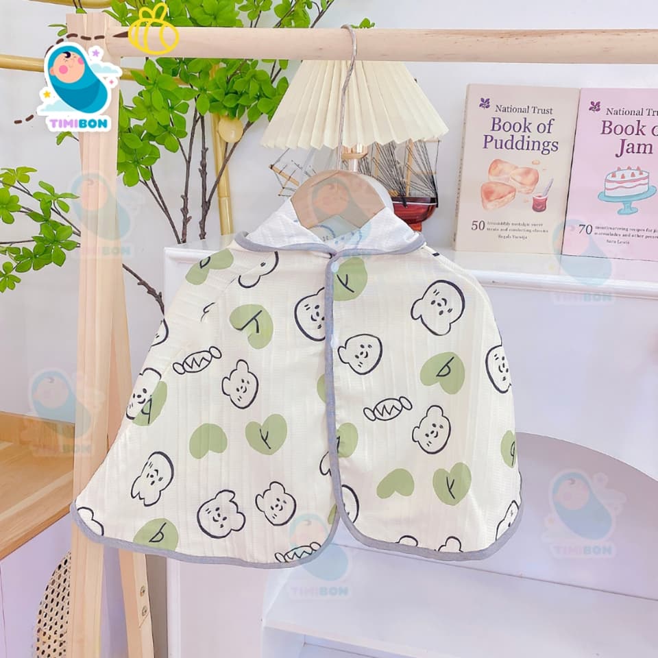 Áo Choàng Chống Nắng Cho Bé Chất Liệu Đũi Nhăn Thoáng Mát Cho Bé 0-5 Tuổi - ảnh 2