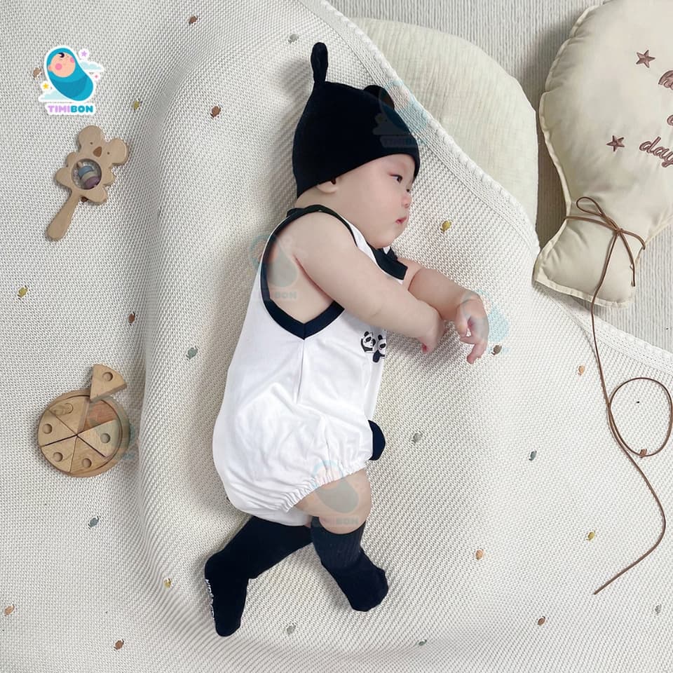 [ Vải Thun Lạnh ] Body Chip 3 Lỗ Gấu Trúc Panda Cho Bé Trai Gái Sơ Sinh Đến 12kg Mặc Hè Thoáng Khí - [BDCHIP27] - ảnh 5