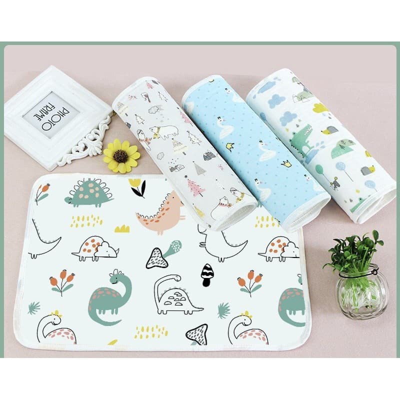 SET 5 Miếng lót thay bỉm chống thấm 5 lớp sợi tre Organic cho bé (30x30cm)