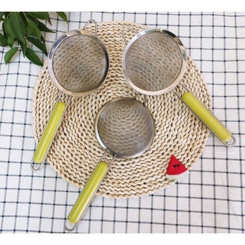 Rây lọc thức ăn bằng thép không gỉ an toàn cho bé 8cm - ảnh 3