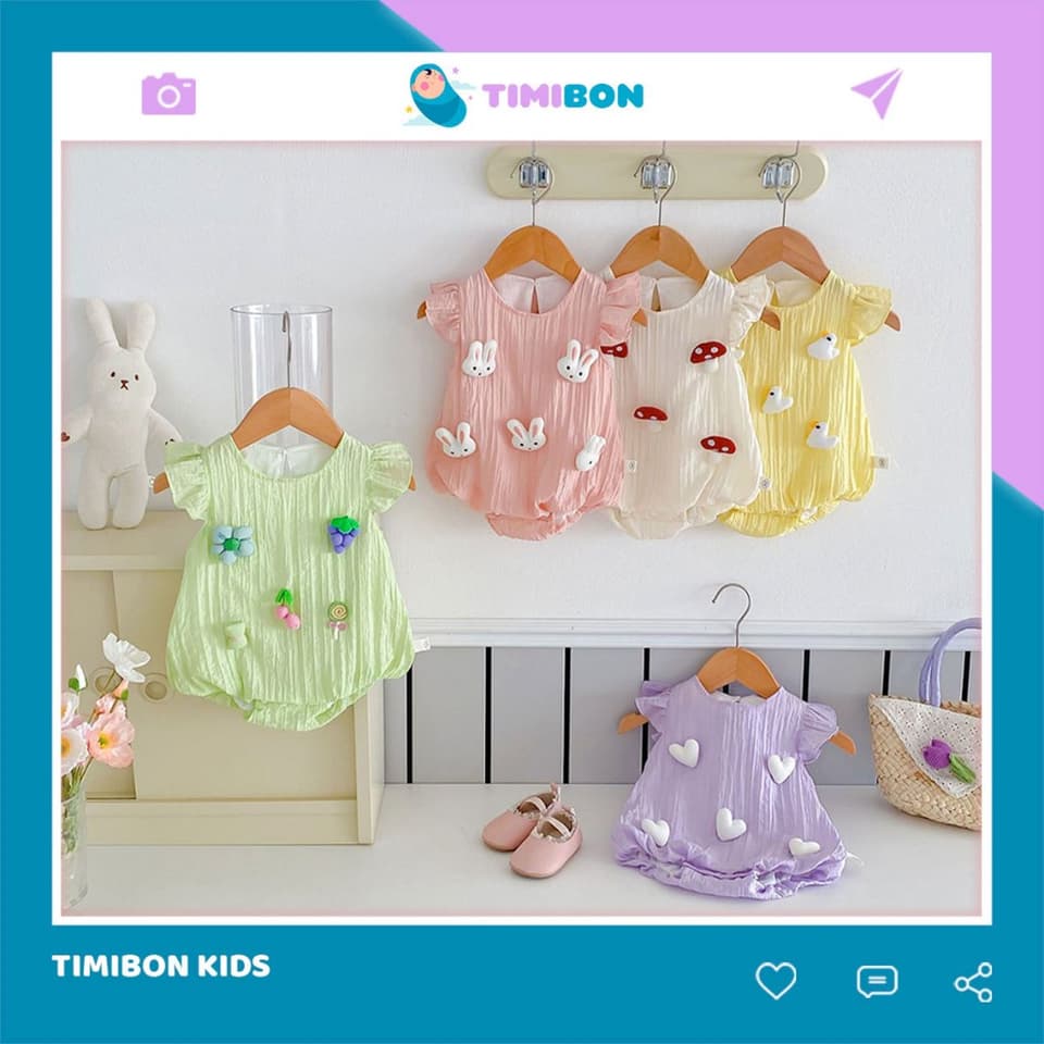 Body Chip Cho Bé Gái Cánh Tiên Voan Tơ Nhăn Mềm Mát, Bodysuit Cho Bé, Quần Áo Trẻ Em Mùa Hè - [BDCHIP57]