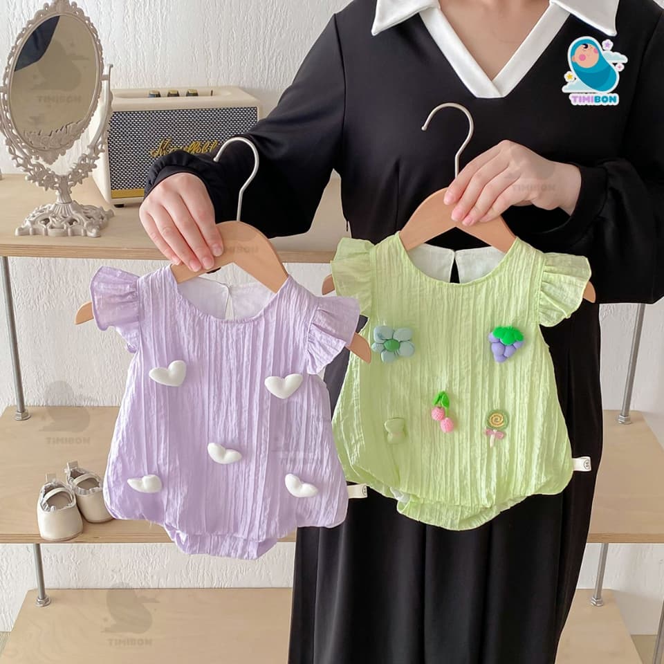 Body Chip Cho Bé Gái Cánh Tiên Voan Tơ Nhăn Mềm Mát, Bodysuit Cho Bé, Quần Áo Trẻ Em Mùa Hè - [BDCHIP57] - ảnh 5