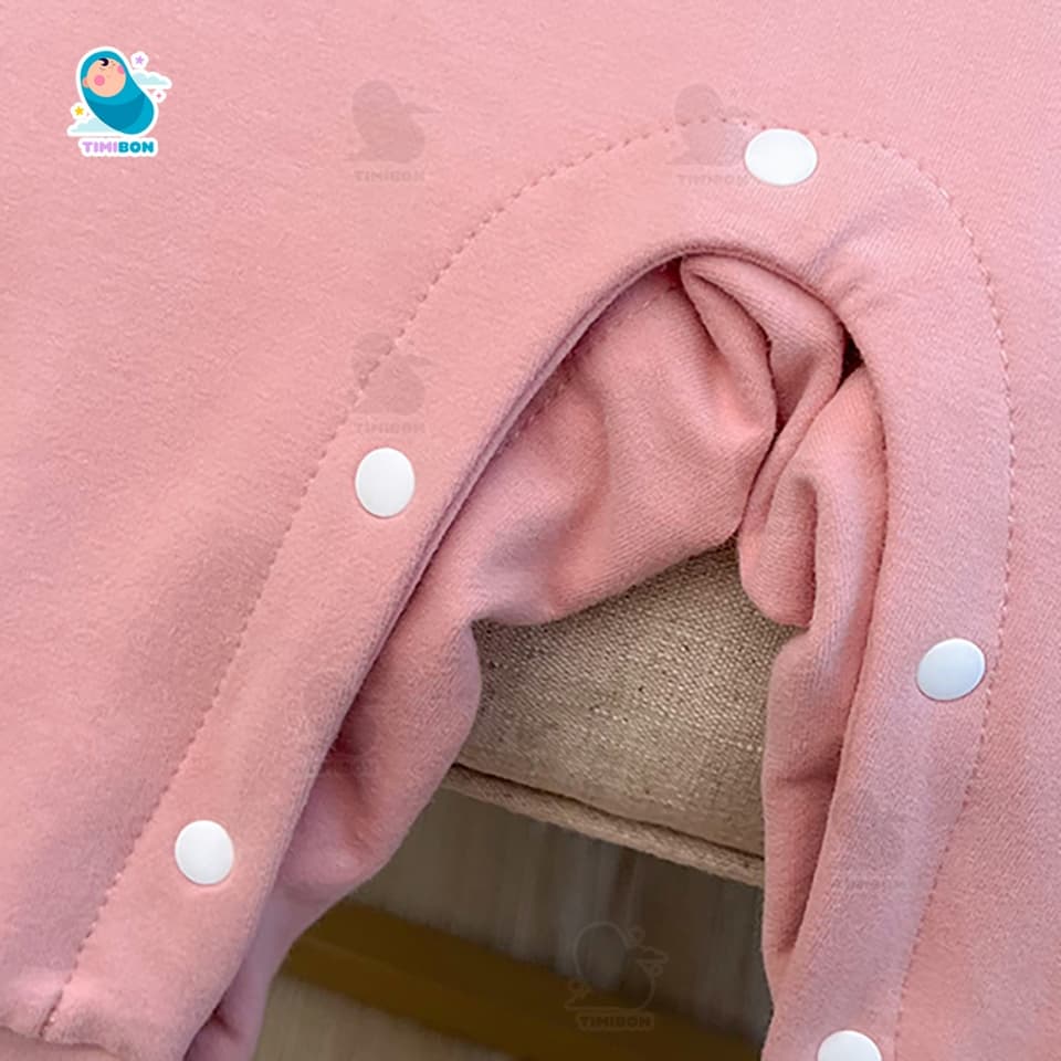 [ Tặng Kèm Mũ ] Bodysuit Dài Tay Cho Bé Gái, Body Dài Cotton Hình Thỏ Mẫu Quần Áo Trẻ Em Liền Thân - [BDD65] - ảnh 8