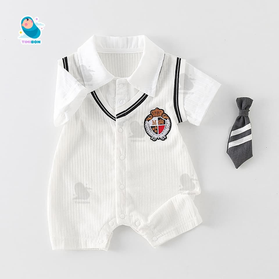 Body Công Tử Cộc Tay Chất Vải Mềm Mịn Bodysuit Cho Bé Trai Dễ Thương Mẫu Quần Áo Sơ Sinh [BDC42] - ảnh 7