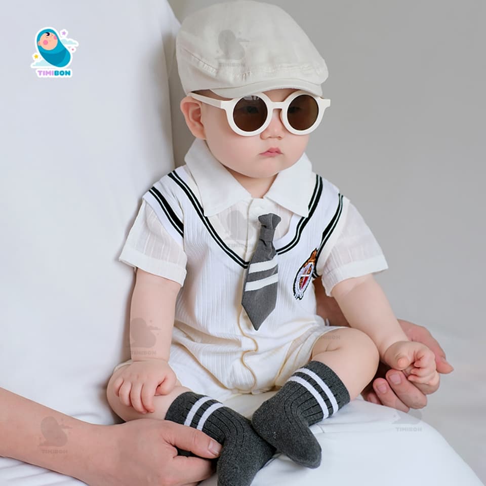 Body Công Tử Cộc Tay Chất Vải Mềm Mịn Bodysuit Cho Bé Trai Dễ Thương Mẫu Quần Áo Sơ Sinh [BDC42] - ảnh 3