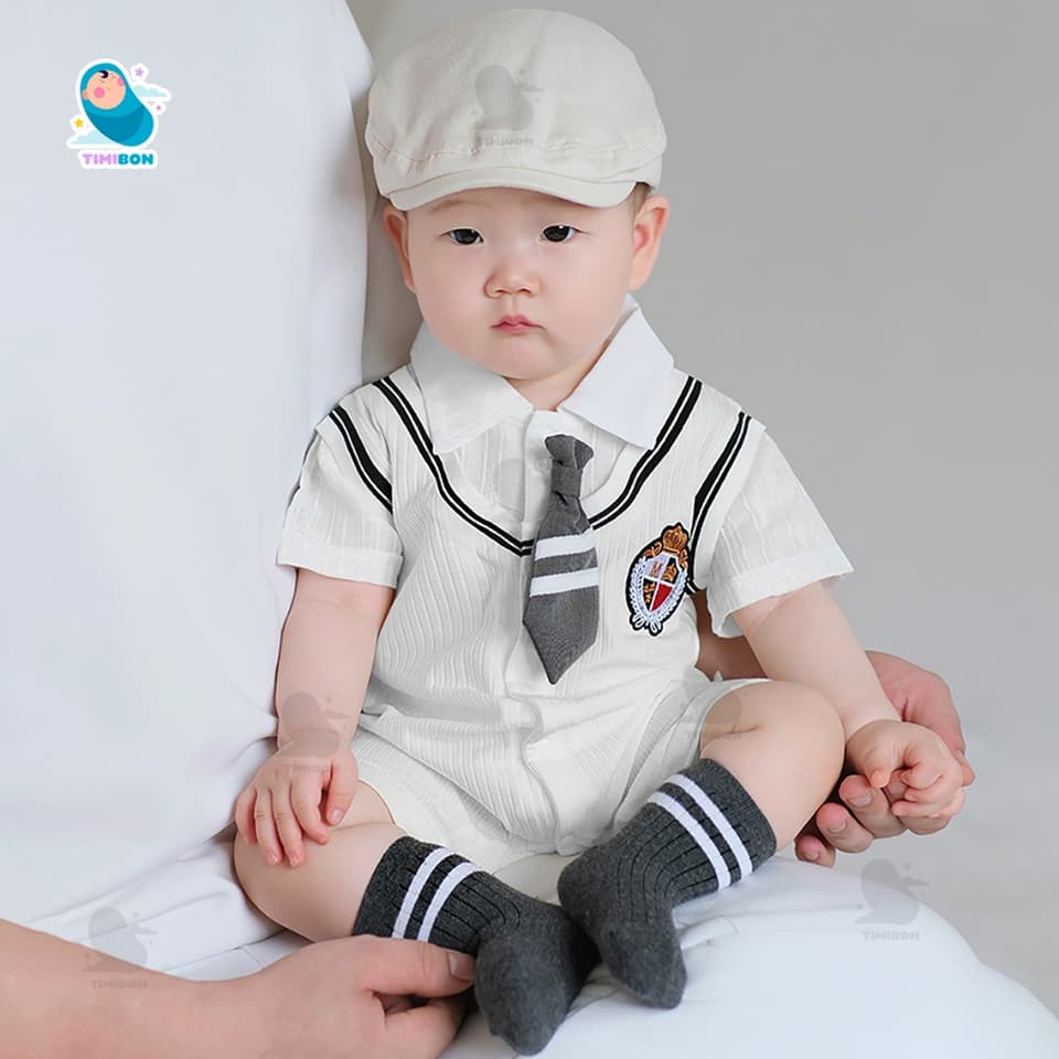 Body Công Tử Cộc Tay Chất Vải Mềm Mịn Bodysuit Cho Bé Trai Dễ Thương Mẫu Quần Áo Sơ Sinh [BDC42] - ảnh 5