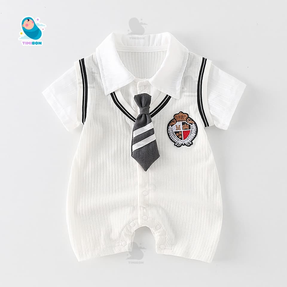 Body Công Tử Cộc Tay Chất Vải Mềm Mịn Bodysuit Cho Bé Trai Dễ Thương Mẫu Quần Áo Sơ Sinh [BDC42] - ảnh 6