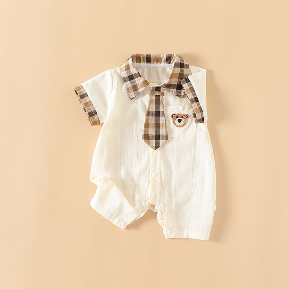 Body Công Tử Cộc Tay Chất Vải Mềm Mịn Bodysuit Cho Bé Trai Dễ Thương Mẫu Quần Áo Sơ Sinh [BDC43] - ảnh 3