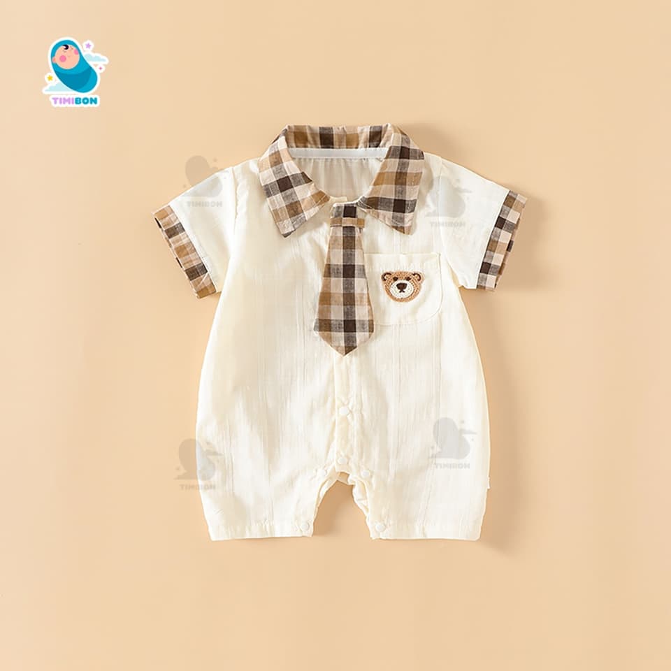 Body Công Tử Cộc Tay Chất Vải Mềm Mịn Bodysuit Cho Bé Trai Dễ Thương Mẫu Quần Áo Sơ Sinh [BDC43] - ảnh 2