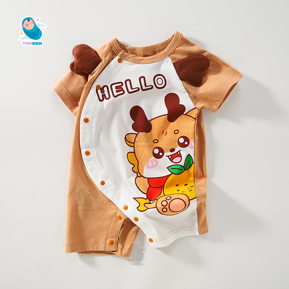 Bodysuit Cộc Tay Cho Bé Body Đùi Cotton Hình Rồng Mẫu Quần Áo Trẻ Em Liền Thân [BDC46] - ảnh 6