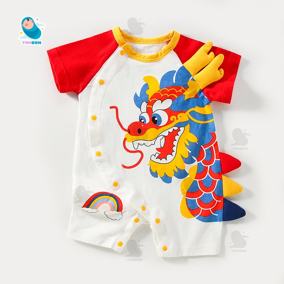 Bodysuit Cộc Tay Cho Bé Body Đùi Cotton Hình Rồng Mẫu Quần Áo Trẻ Em Liền Thân [BDC46] - ảnh 8