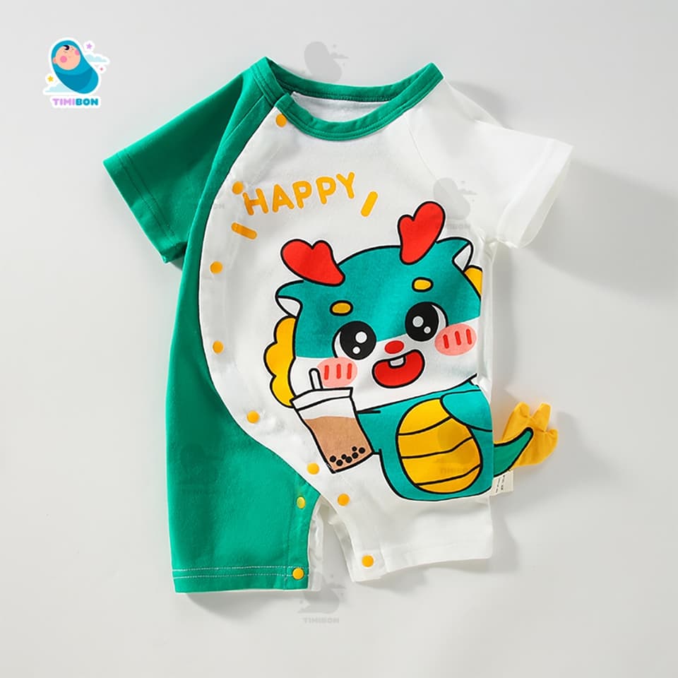 Bodysuit Cộc Tay Cho Bé Body Đùi Cotton Hình Rồng Mẫu Quần Áo Trẻ Em Liền Thân [BDC46] - ảnh 5