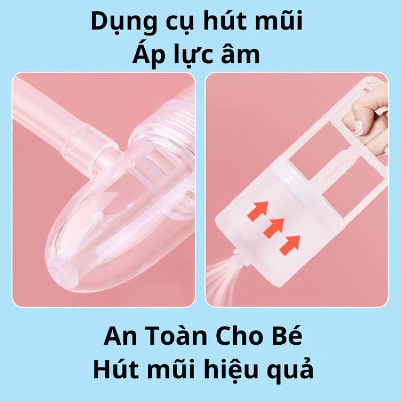 Dụng cụ hút mũi kéo tay thế hệ mới, lực hút mạnh an toàn cho bé, chất liệu nhựa nguyên sinh - ảnh 6