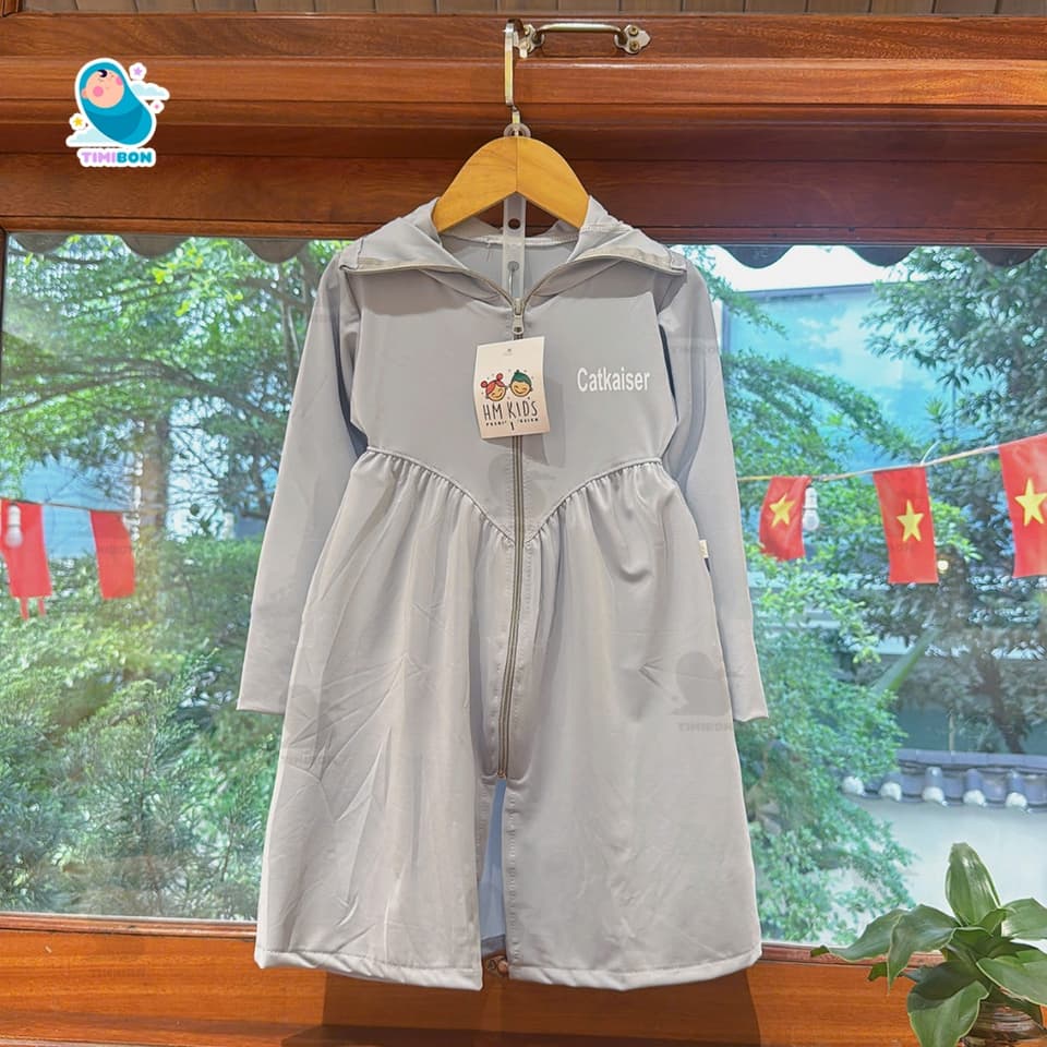 Áo Chống Nắng Dáng Dài Cho Bé Cao Cấp Vải Su Lạnh Quảng Châu Mát Rượi Size Nhí Nhỡ 8-16kg ACN1 - ảnh 4