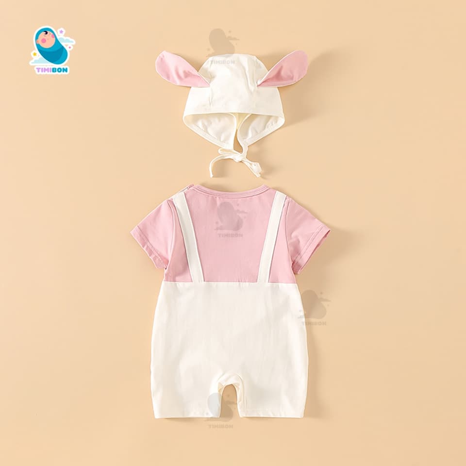 [ Kèm Mũ ] Bodysuit Cộc Tay Cho Bé Body Đùi Cotton Hình Thỏ Mẫu Quần Áo Trẻ Em Liền Thân [BDC37] - ảnh 5