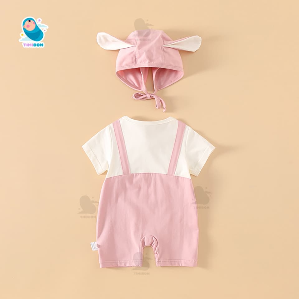 [ Kèm Mũ ] Bodysuit Cộc Tay Cho Bé Body Đùi Cotton Hình Thỏ Mẫu Quần Áo Trẻ Em Liền Thân [BDC37] - ảnh 6