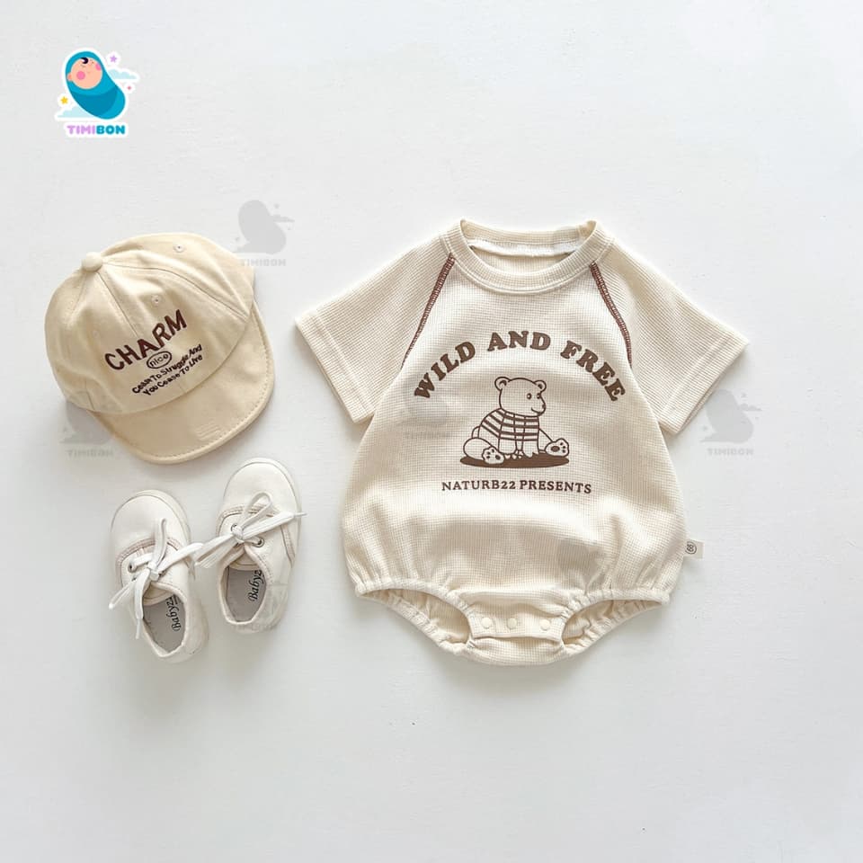 [ Vải Tổ Ong ] Quần Áo Sơ Sinh Body Chip Cộc Tay Bodysuit Cho Bé Trai Gái Hình Gấu Mềm Mát – [BDCHIP64] - ảnh 8
